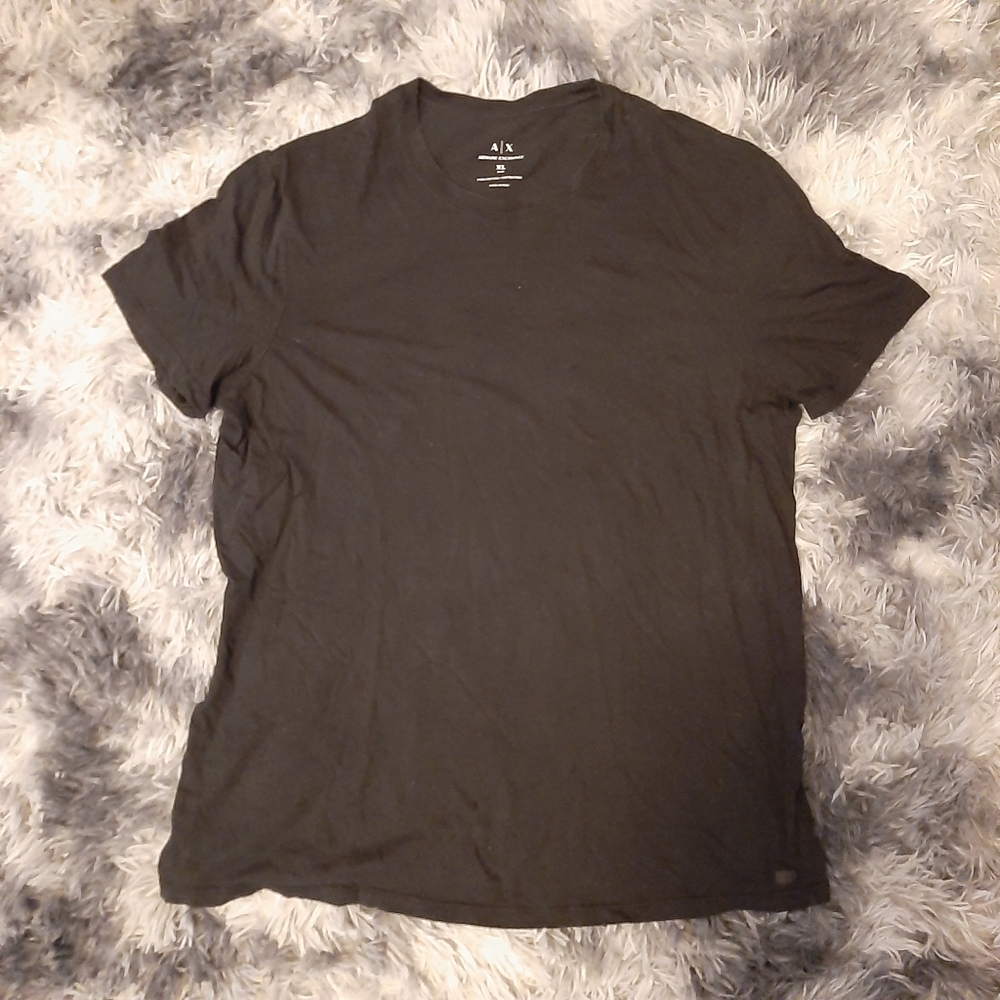 Armani Exchange solid black v-neck t-shirt